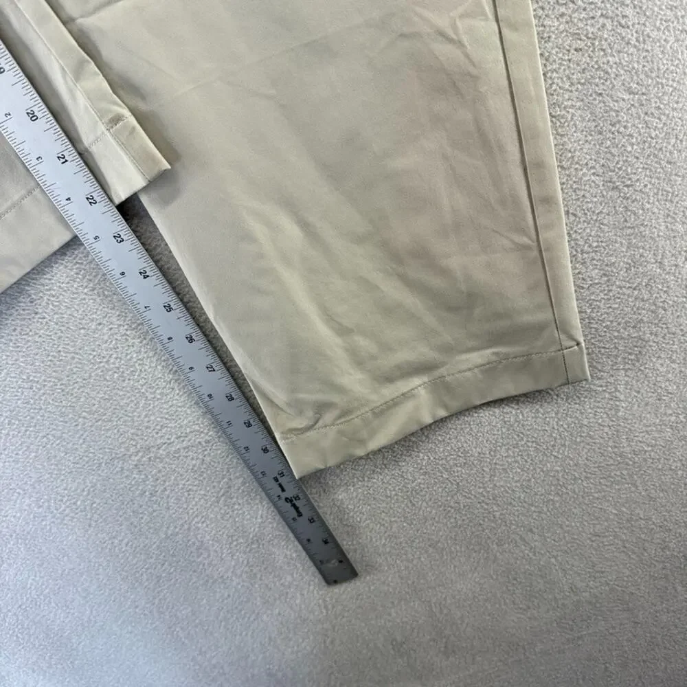 J Crew Pants men's 38x32 Beige tan Tech Performance Golf Wicking Flawed With Tag